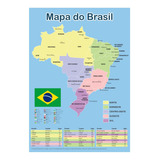 Banner Didático Infantil Colorido Mapa Do Brasil Fun158