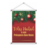 Banner Feliz Natal Próspero Ano Novo Comercio Loja 90x120cm
