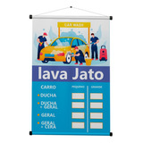 Banner Pronto P/ Lava Jato, Preço 60x90cm Cores Vivas