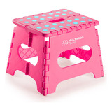 Banquinho Dobrável Multiuso Infantil Até 80kg Multikids Cor Rosa
