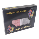 Baralho Convencional De Plástico Estojo 2und Preto Vermelho