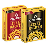 Baralho De Poker Texas Hold' - Kit Preto E Borgonha - Copag