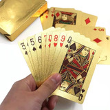 Baralho Dourado Ouro 24k Dollar Poker Cartas Jogos P'agua Personagem Dolar