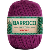 Barbante Barroco Maxcolor 6 Fios 200gr Linha Crochê Colorida Cor Uva-6375