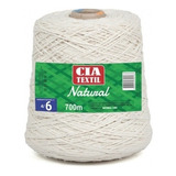 Barbante Número 6 Para Croche 700m Cia Textil Natural 4\6