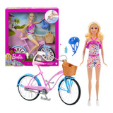 Barbie - Bicicleta Com Boneca E Acessórios