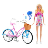 Barbie - Bicicleta Com Boneca E Acessórios