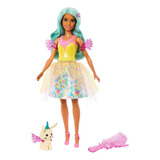 Barbie Boneca Toque De Mágica Vestido Amarelo Mattel