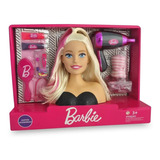 Barbie Busto Salão Para Penteados Com Acessórios + Secador