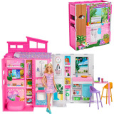 Barbie Casa 66cm Glam Getaway House Maleta C/ Boneca E Acess