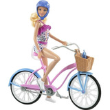 Barbie Ciclista Com Bicicleta - Mattel Hby28