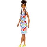 Barbie Fashionistas 210 Negra Cabelo Castanho Coque Vestido 