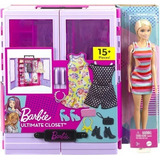 Barbie Guarda Roupa De Luxo Com Boneca Hjl66 Mattel