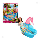 Barbie Maiô Verde Piscina Glam E Acessórios Hrj75 - Mattel