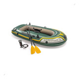 Barco Bote Inflável Intex Seahawk 200 Par De Remos Bomba