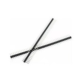Barra De Pinos Macho 1x40 Vias 2,54mm 180° - 10 Peças
