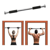 Barra De Porta Ajustável Flexão Fixa Ajustável Musculação Cor Preto