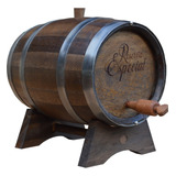 Barril Tonel De Carvalho Europeu 3 L + Brinde 1 Copinho Shot