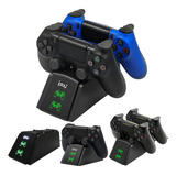 Base Carregador Duplo Ps4 Suporte Controle Estação Dock Cabo
