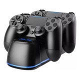Base Carregador Para Controle Ps4 Dualshock Para 2 Controles