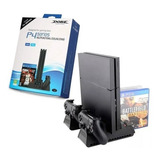 Base Cooler Vertical Ps4 Fat Slim Pró Carregador Controle