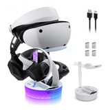 Base De Carregamento Para Playstation Óculos Ps Vr2 Led Rgb