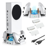 Base De Ventilador Para Xbox Series S Com 2 Baterias Recarregáveis
