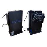 Base Ps2 Fat Suporte Vertical Controle Playstation 2 Play