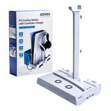Base Suporte Refrigeração Oivo Ps5 Com Estação De Carregador