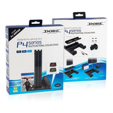 Base Vertical Ps4 Playstation 4 C/ Cooler + Carregador Led