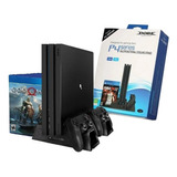 Base Vertical Ps4 Slim Pro Cooler Dock-controles Stand Jogos