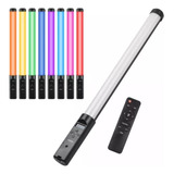 Bastão De Luz Led De Preenchimento Rgb Controle Remoto Gamer Estrutura Preto 20 W