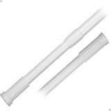 Bastão Varão Extensível Para Cortina Banheiro Barra Pressão Cor Branco