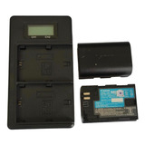 Bat-eria E Carregador Duplo Digital Lp-e6n Eos R6 Notafiscal