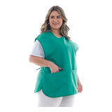 Bata Plus Size Com Bolso Frontal E Ajuste Lateral Não Mancha