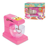 Batedeira Brinquedo Cozinha Menina 15cm Rosa Gira De Verdade