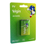 Bateria 9v Alcalina Elgin 9 Volts 1 Cartela