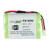 Bateria Aaa 3,6v 600mah Plug Universal Fx-60u 41 P/ Telefone