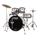 Bateria Acústica Onix Smart By Nagano Rock White Completa