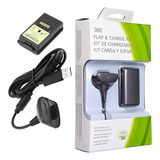Bateria E Cabo Usb Recarregável Compatível C/ Xbox 360 Slim