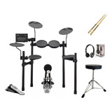 Bateria Eletronica Yamaha Dtx452k Completa Banco Fone