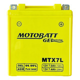 Bateria Gel Motobatt Mtx7l Yes Intruder Gsr 125 Gsr 150 150i