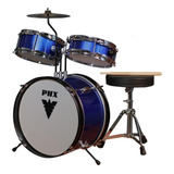 Bateria Infantil 3 Pçs 14 Azul Phx Bip-14 Azul