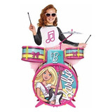 Bateria Infantil Barbie Fabulosa Com Banquinho - Fun