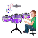 Bateria Infantil De Brinquedo Musical Jazz Drum Rock Menino