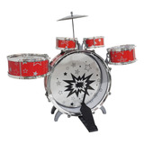 Bateria Infantil Profissional Pedal Banco Baqueta Rock Star
