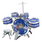 Bateria Infantil Rock Party Com Banquinho Menino Menina