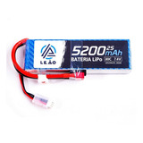 Bateria Lipo Ultra 5200mah 7.4v 2s 30c Deans T Automodelos 