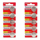 Bateria Panasonic Cr2032 3v Lithium 2 Cartelas C/ 10 Unid 