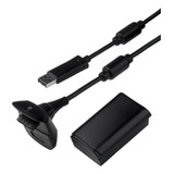 Bateria Para Controle De Xbox 360 Com Cabo Plug And Play